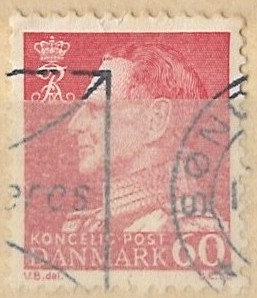 60 øre dk-0461 stemplet
