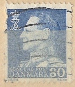 80 øre dk-0433 stemplet