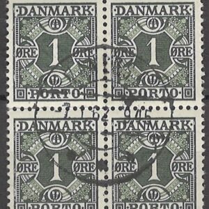 4-blok 1 øre dk-pm25 stemplet