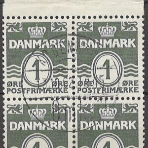 4-blok 1 øre dk-0196 stemplet