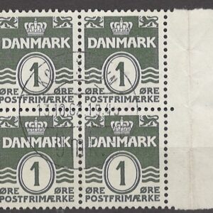 4-blok 1 øre dk-0196 stemplet