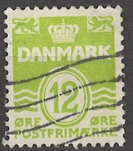 12 øre dk-0335 stemplet