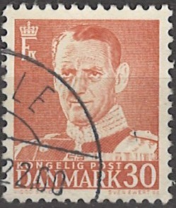 30 øre dk-0337 Type IVB stemplet