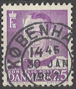 25 øre dk-0360 stemplet
