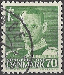 70 øre dk-0327 stemplet