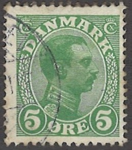 5 øre dk-0068 stemplet