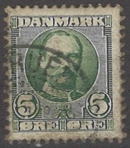 5 øre dk-0054 stemplet