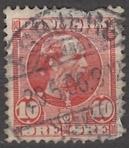 10 øre dk-0053 stemplet