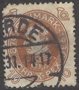 10 øre dk-0089 stemplet