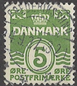 5 øre dk-0234 stemplet