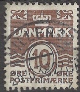 10 øre dk-0235 stemplet