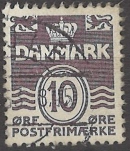 10 øre dk-0248 stemplet