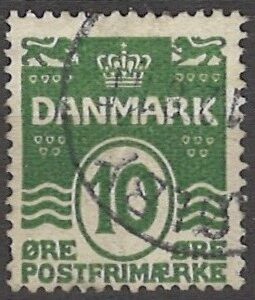 10 øre dk-0124 stemplet