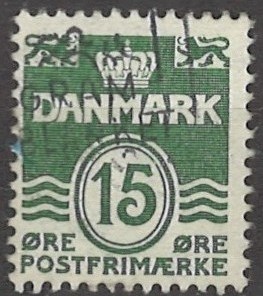 15 øre dk-0413 stemplet