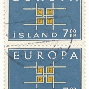 2-blok 7,00 kr CEPT is374 stemplet
