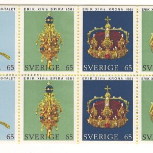 20101971 65 øre hæfte 5 motiver med 2 af hver Riksregalierna