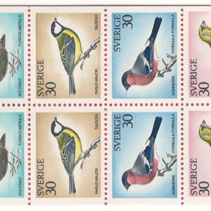 20111970 30 øre hæfte 5 motiver med 2 af hver Svenska Fåglar