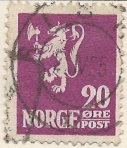 20 øre no120 stemplet hængslet