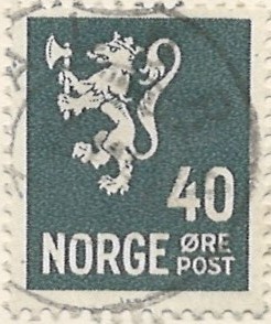 40 øre no134 stemplet hængslet