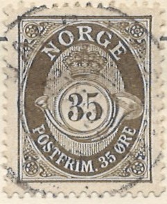 35 øre no94 stemplet hængslet