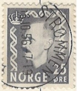 25 øre no374 stemplet hængslet