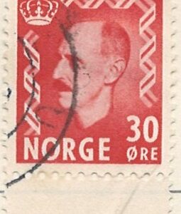 30 øre no387 stemplet hængslet