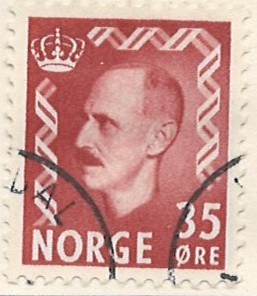 35 øre no411 stemplet hængslet