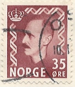 35 øre no375 stemplet hængslet