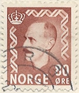 80 øre no380 stemplet hængslet
