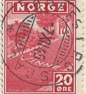 20 øre no314 stemplet hængslet