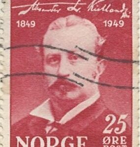 25 øre no354 stemplet hængslet