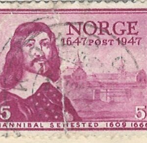 5 øre no337 stemplet hængslet