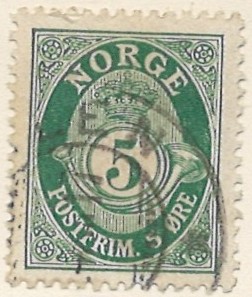 5 øre no44 stemplet hængslet