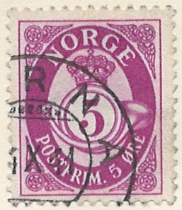 5 øre no97 stemplet hængslet