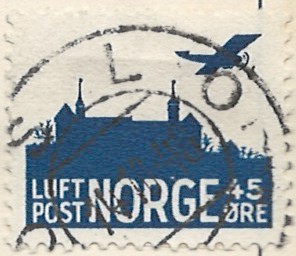 45 øre no176 stemplet hængslet