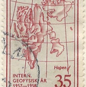 35 øre no426 stemplet hængslet