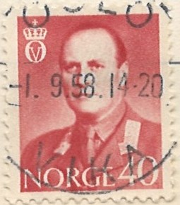 40 øre no433 stemplet hængslet