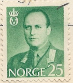 25 øre no472 stemplet hængslet