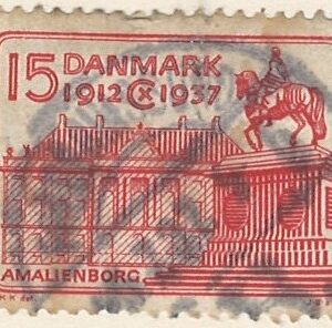 15 øre dk-0241 stemplet hængslet