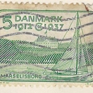 5 øre dk-0239 stemplet hængslet