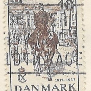 10 øre dk-0240 stemplet hængslet