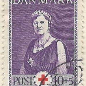 10+5 øre dk-0252 stemplet hængslet