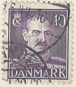 10 øre dk-0274 stemplet hængslet