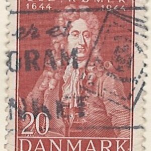 20 øre dk-0288 stemplet hængslet