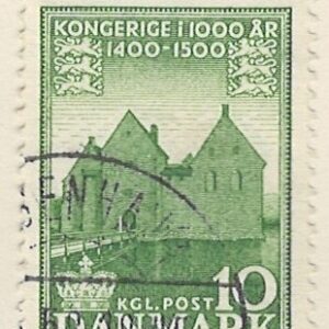 10 øre dk-0351 stemplet hængslet