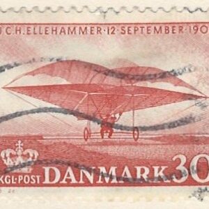 30 øre dk-0366 stemplet hængslet