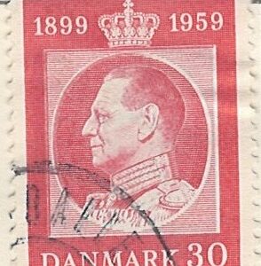 30 øre dk-0374 stemplet hængslet