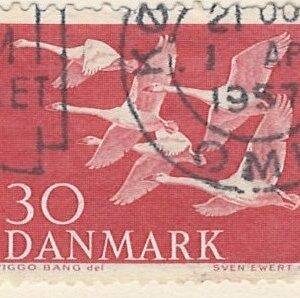 30 øre dk-0367 stemplet hængslet