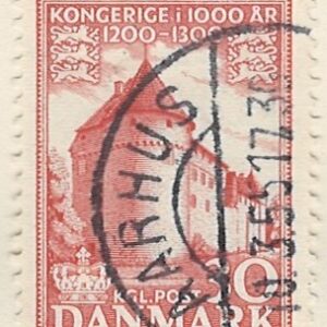 30 øre dk-0349 stemplet hængslet