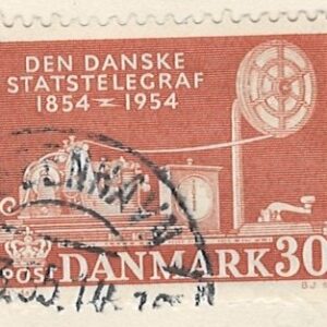 30 øre dk-0356 stemplet hængslet